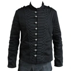 Steampunk Black Military Parade Jacket