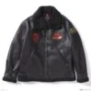 Strict-g Alpha B-3 Red Comet Black Leather Flight Jacket 2 Strict-g Alpha B-3 Red Comet Black Leather Flight Jacket -Us Military Jacket Strict g Alpha B 3 Red Comet Black Leather Flight Jacket 1