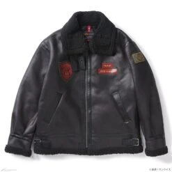 Strict-g Alpha B-3 Red Comet Black Leather Flight Jacket
