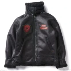 Strict-g Alpha B-3 Red Comet Black Leather Flight Jacket 8 Strict-g Alpha B-3 Red Comet Black Leather Flight Jacket -Us Military Jacket Strict g Alpha B 3 Red Comet Black Leather Jacket