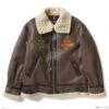 Strict-g Alpha B-3 Zeon Forces Brown Leather Flight Jacket