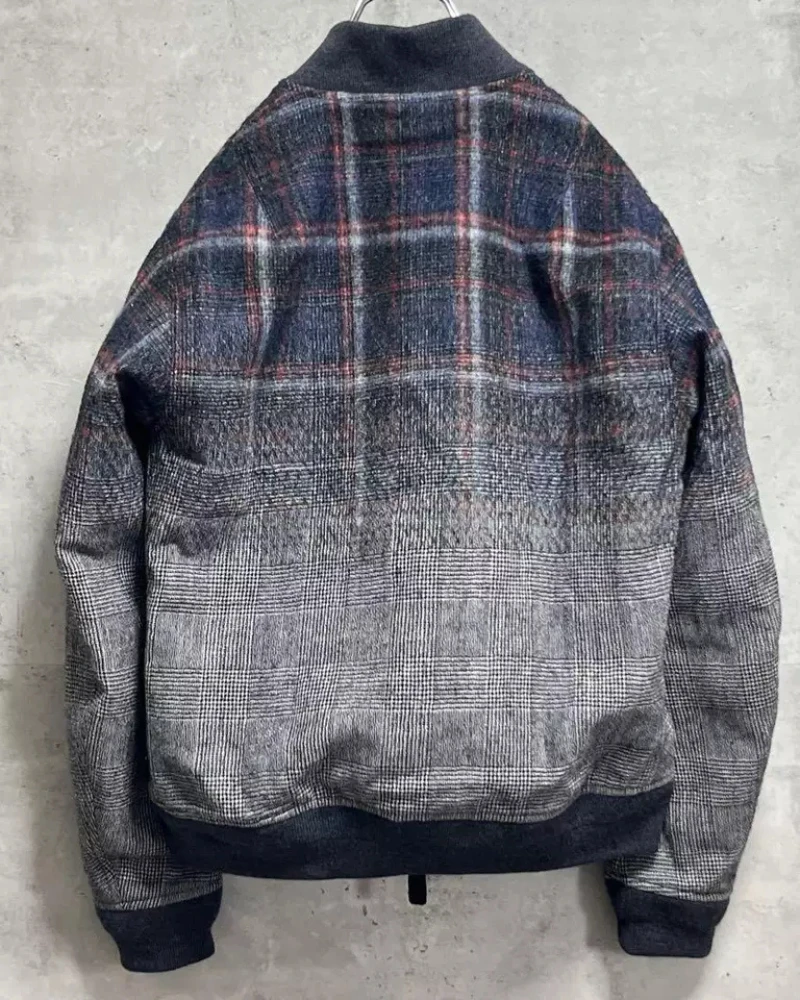 Taakk Ma-1 Gradient Glen Check Grey Wool Jacket 4 Taakk Ma-1 Gradient Glen Check Grey Wool Jacket - Image 2