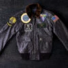 The Mig Killer Black Leather G-1 Flight Jacket