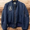 The Real Mccoy’s B-15 Navy Blue Nylon Flight Jacket -Us Military Jacket The Real Mccoys B 15 Navy Blue Nylon Flight Jacket