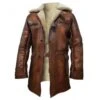 Tom Hardy Fur Shearling Brown Leather Coat 2 Tom Hardy Fur Shearling Brown Leather Coat -Us Military Jacket Tom Hardy Fur Shearling Brown Leather Coat 1