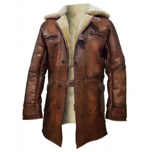 Tom Hardy Fur Shearling Brown Leather Coat 3 Tom Hardy Fur Shearling Brown Leather Coat