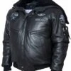 Top Gun Aviator Black Leather Jacket