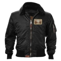 Top Gun Kids B-15 Wings Black Bomber Jacket