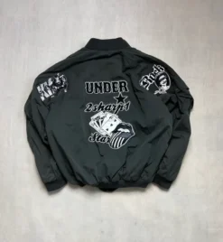 Understar Punk Kiss Rock Ma-1 Black Bomber Flyers Jacket