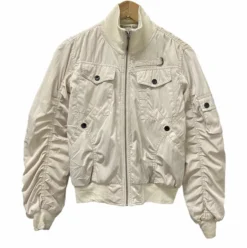 Utility Cargo Ma-1 White Bomber Flight Jacket