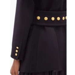 Double Breasted Wool Purple Pea Coat -Us Military Jacket Valentino Double breasted wool coat