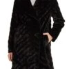 Via Spiga Black Double Breasted Faux Fur Coat -Us Military Jacket Via Spiga Black Double Breasted Faux Fur Coat