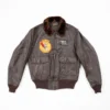 Vietnam G-1 Bulldogs Brown Leather Flight Jacket -Us Military Jacket Vietnam G 1 Bulldogs Brown Leather Flight Jacket