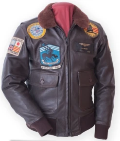 Vietnam Mig Killer Pukin Dogs G-1 Black Leather Jacket