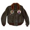 Vietnam War Red Rippers G-1 Brown Leather Flight Jacket