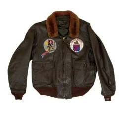 Vietnam War Red Rippers G-1 Brown Leather Flight Jacket