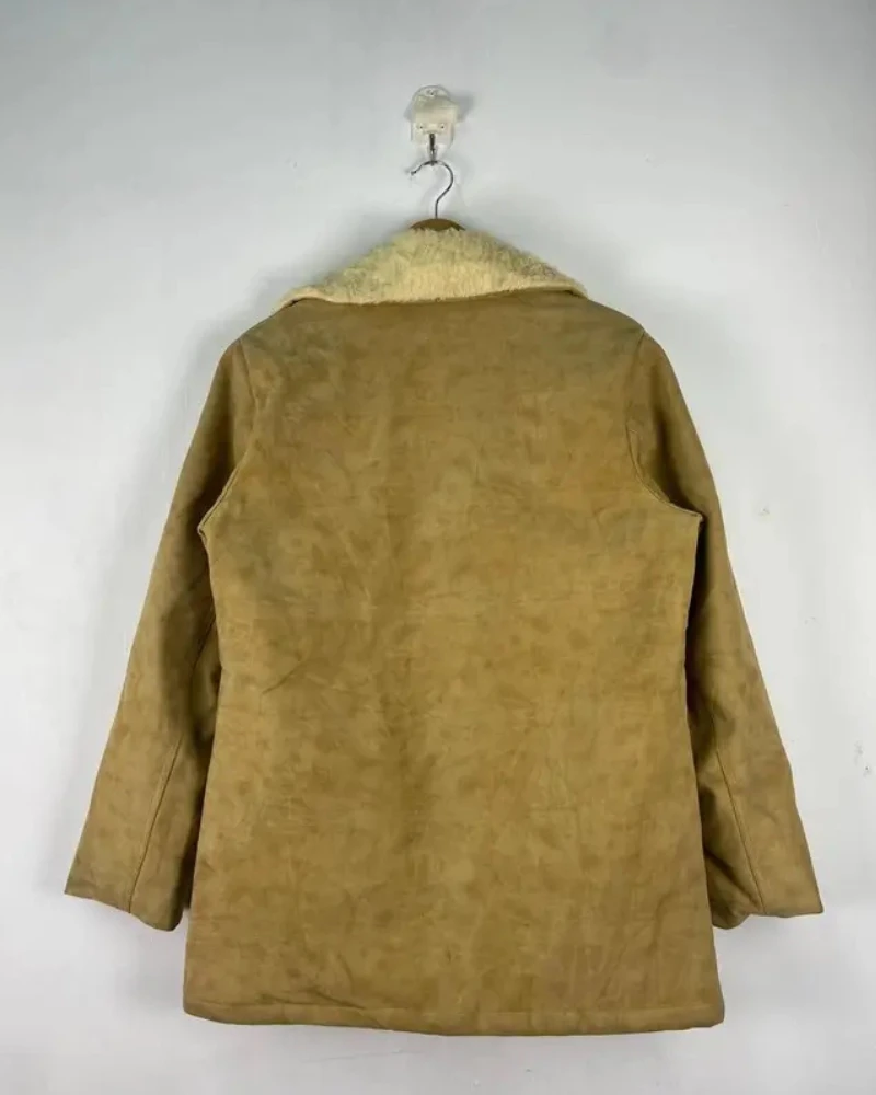 Vintage 80s B3 Sheepskin Shearling Sherpa Cream Leather Jacket 4 Vintage 80s B3 Sheepskin Shearling Sherpa Cream Leather Jacket - Image 2