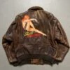 Vintage Avirex G-1 Brown Leather Flight Jacket 2 Vintage Avirex G-1 Brown Leather Flight Jacket -Us Military Jacket Vintage Avirex G 1 Brown Leather Flight Jacket 1