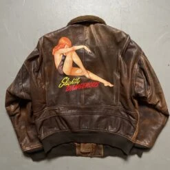 Vintage Avirex G-1 Brown Leather Flight Jacket
