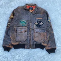 Vintage Avirex G-1 Leather Military Jacket