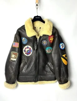 Vintage B-3 Black Shearling Leather Jacket