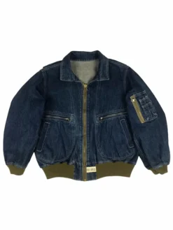 Vintage Karl Helmut Pink House Ma-1 Denim Bomber Jacket
