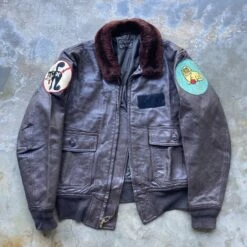 Vintage Ralph Edwards G-1 Black Leather Flight Jacket