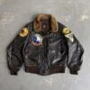 Vintage Spiewalk & Sons Us Navy G-1 Flight Jacket -Us Military Jacket Vintage Spiewalk Sons Us Navy G 1 Flight Jacket