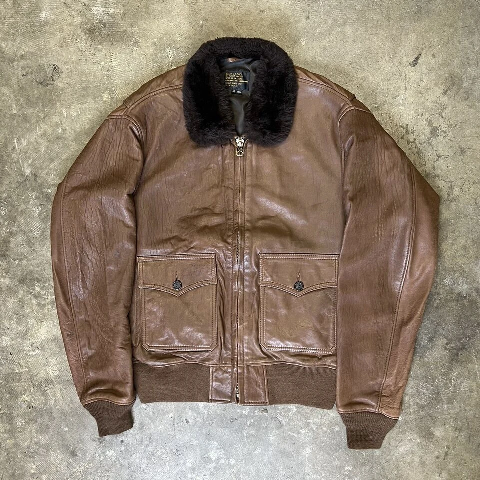 Vintage U.s Navy G-1 Brown Leather Flight Jacket 3 Vintage U.s Navy G-1 Brown Leather Flight Jacket