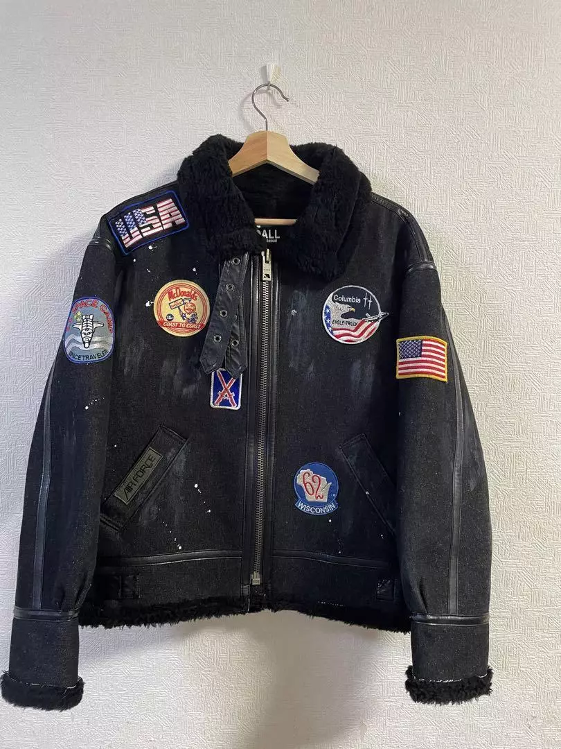 Vintage USA G-1 Black Bomber Shearling Jacket 3 Vintage USA G-1 Black Bomber Shearling Jacket