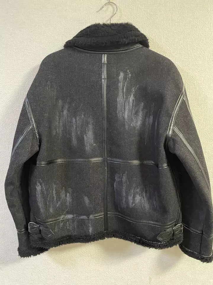 Vintage USA G-1 Black Bomber Shearling Jacket 4 Vintage USA G-1 Black Bomber Shearling Jacket - Image 2