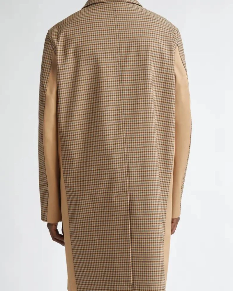Wales Bonner Beige – Check Tenor Check Topcoat 4 Wales Bonner Beige – Check Tenor Check Topcoat - Image 2