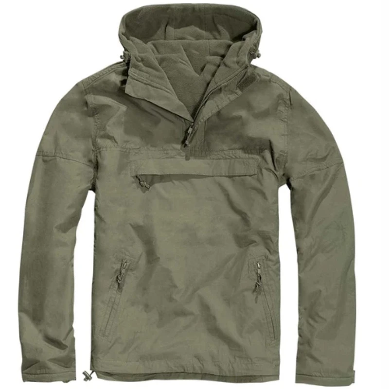 Windbreaker Olive Polyester Jacket 3 Windbreaker Olive Polyester Jacket