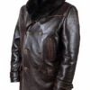 Winter Leather Pea Coat 2 Winter Leather Pea Coat -Us Military Jacket Winter Leather Pea Coat