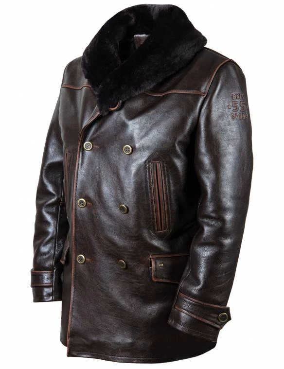 Winter Leather Pea Coat 3 Winter Leather Pea Coat
