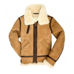 B-3 Bomber Suede Leather Jacket -Us Military Jacket Women B 3 Bomber Sand Brown Suede Leather Jacket 1