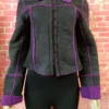Women’s B-2 Fur Suede Black & Purple Leather Jacket