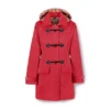 Women’s Duffle Detachable Hood Red Coat -Us Military Jacket Womens Duffle Detachable Hood Red Coat
