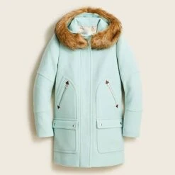 Women’s Faux Fur Blue Parka Coat