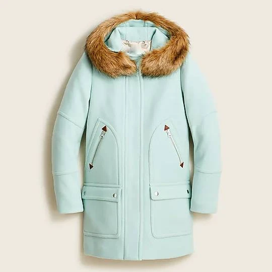 Women’s Faux Fur Blue Parka Coat 3 Women’s Faux Fur Blue Parka Coat