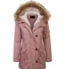 Womens Faux Fur Lined Pink Parka Jacket 2 Womens Faux Fur Lined Pink Parka Jacket -Us Military Jacket Womens Fuax Fur Lined Pink Parka Jacket
