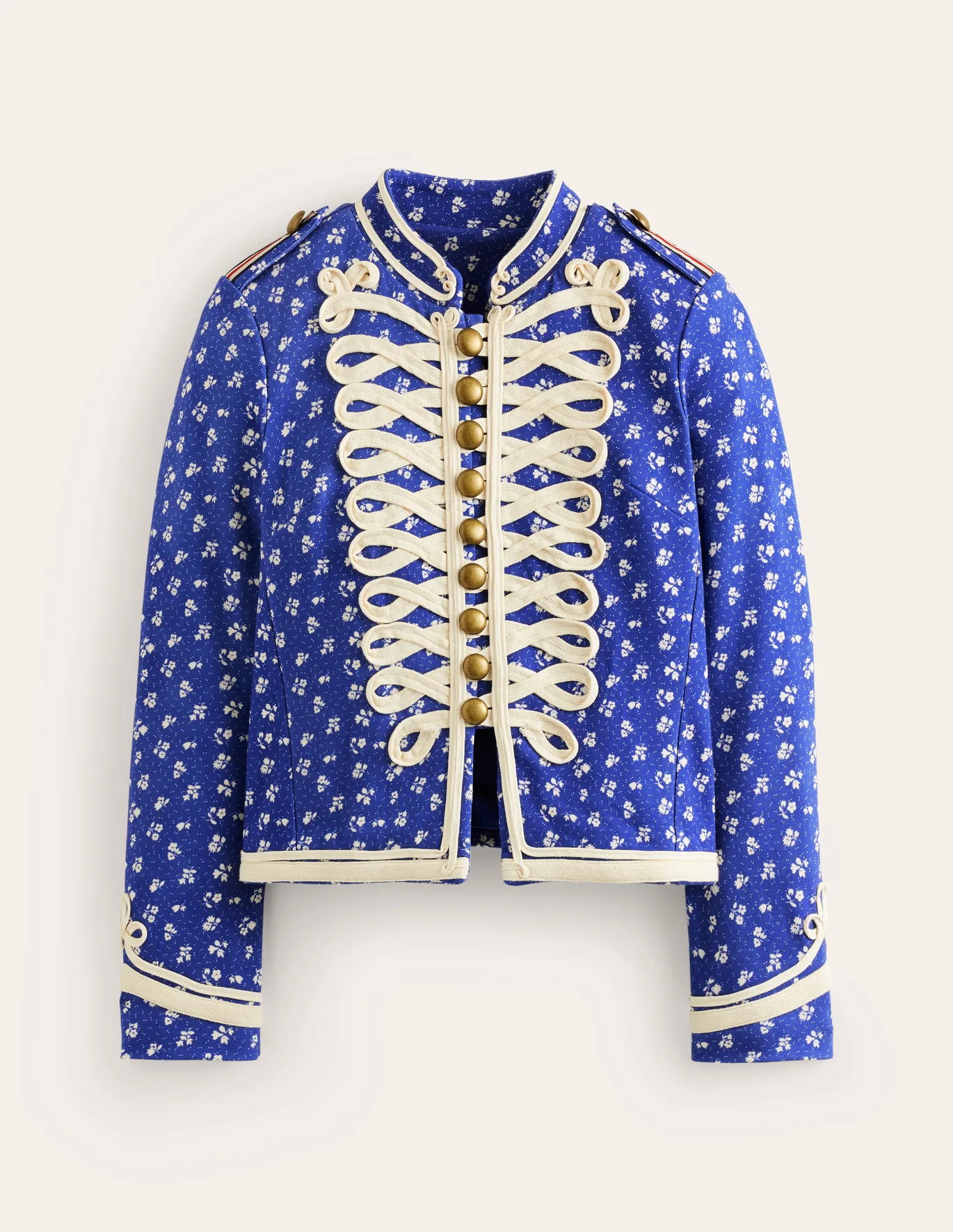 Women’s Jersey Blue Military Parade Jacket 3 Women’s Jersey Blue Military Parade Jacket