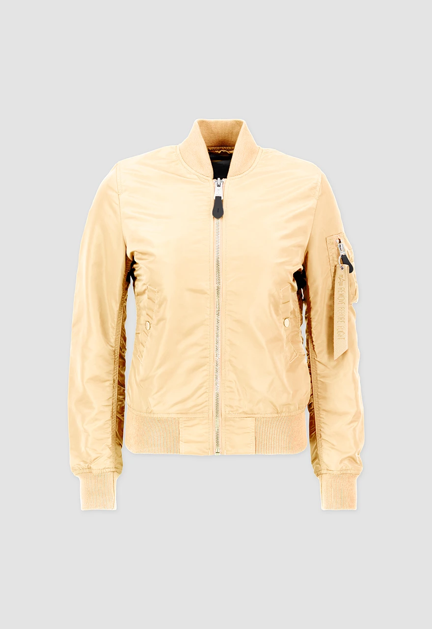 Women’s Ma-1 Apricot Bomber Jacket 3 Women’s Ma-1 Apricot Bomber Jacket