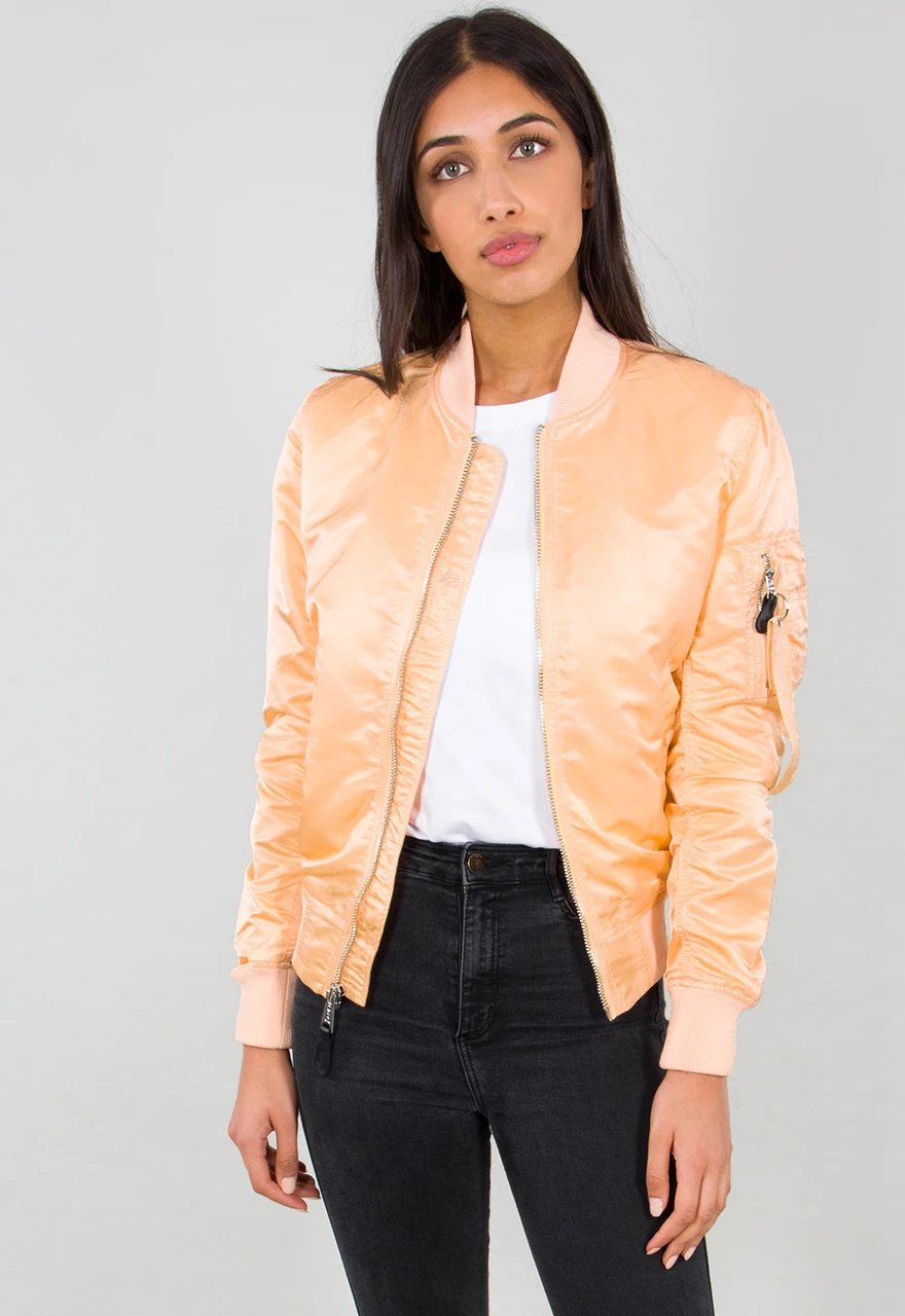 Women’s Ma-1 Apricot Bomber Jacket 4 Women’s Ma-1 Apricot Bomber Jacket - Image 2