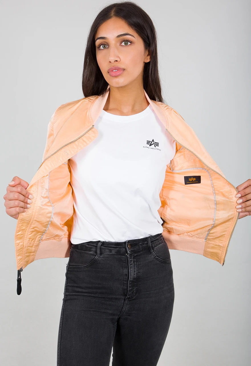 Women’s Ma-1 Apricot Bomber Jacket 8 Women’s Ma-1 Apricot Bomber Jacket - Image 6