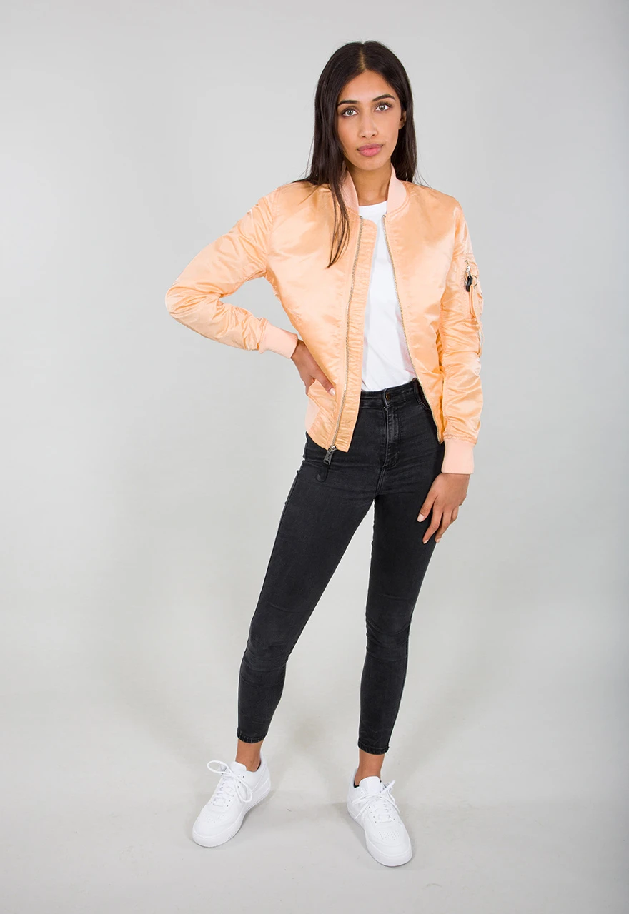 Women’s Ma-1 Apricot Bomber Jacket 7 Women’s Ma-1 Apricot Bomber Jacket - Image 5