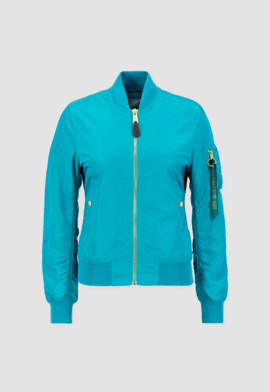 Women’s Ma-1 Blue Lagoon Bomber Jacket 3 Women’s Ma-1 Blue Lagoon Bomber Jacket