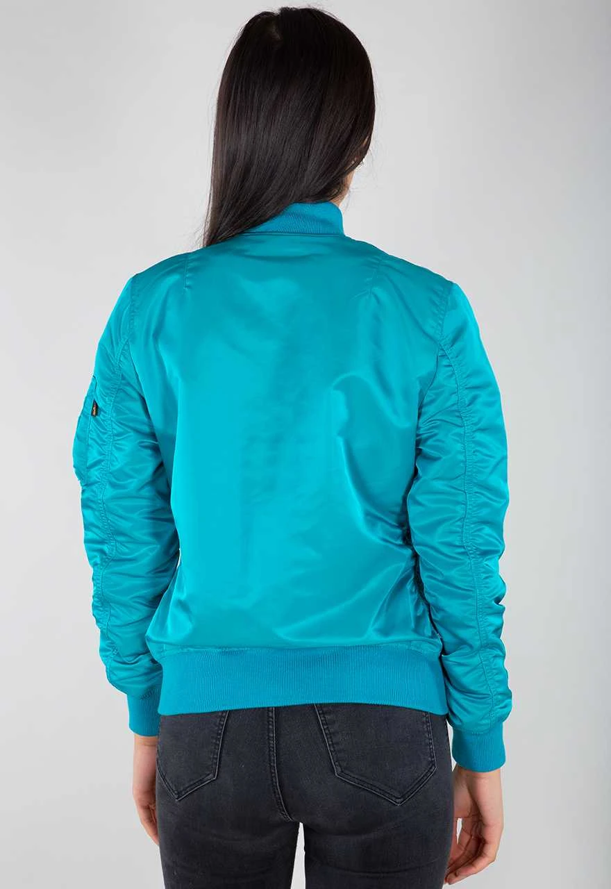 Women’s Ma-1 Blue Lagoon Bomber Jacket 5 Women’s Ma-1 Blue Lagoon Bomber Jacket - Image 3