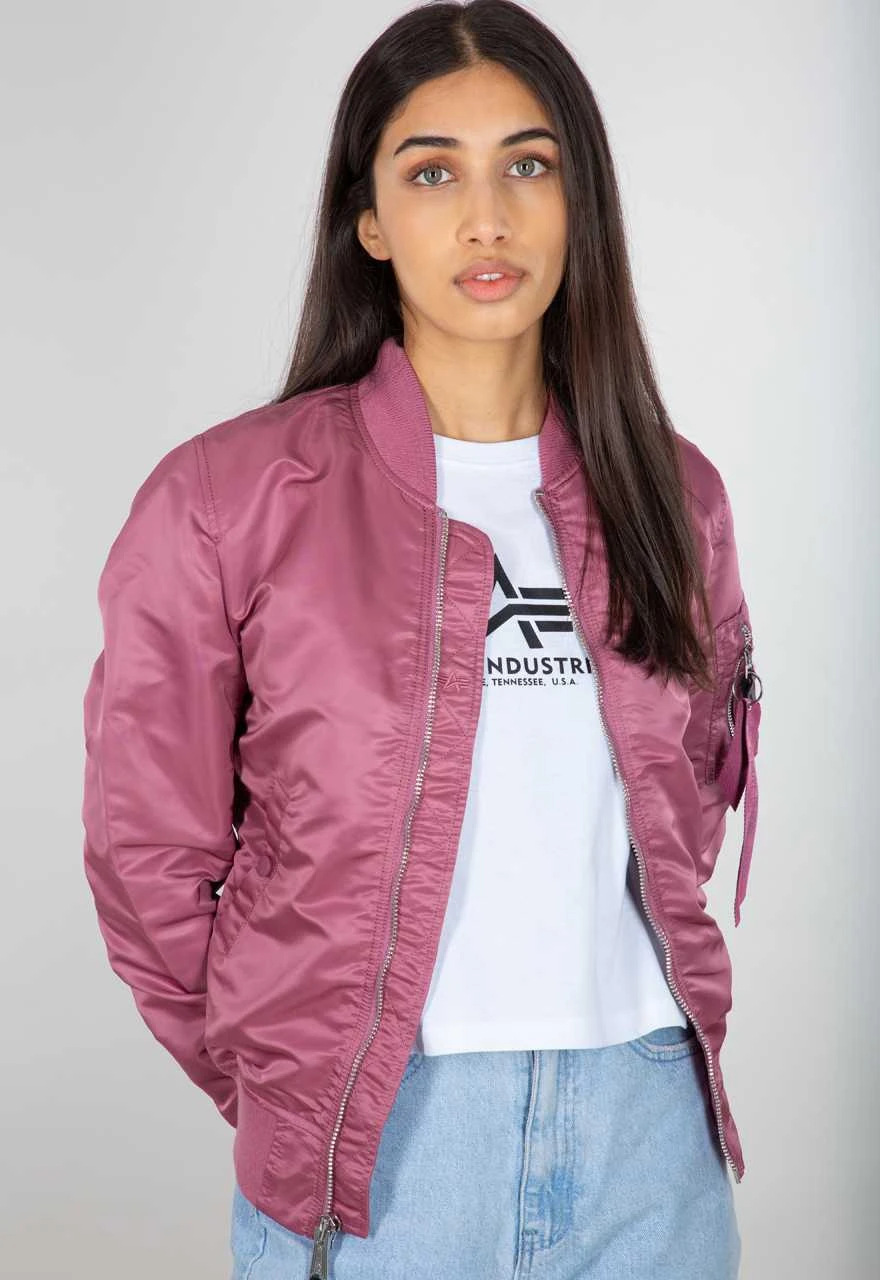 Women’s Ma-1 Dusty Pink Bomber Jacket 6 Women’s Ma-1 Dusty Pink Bomber Jacket - Image 4