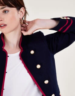 Women’s Megan Navy Blue Military Parade Jacket 8 Women’s Megan Navy Blue Military Parade Jacket -Us Military Jacket Womens Megan Navy Blue Military Jacket 1